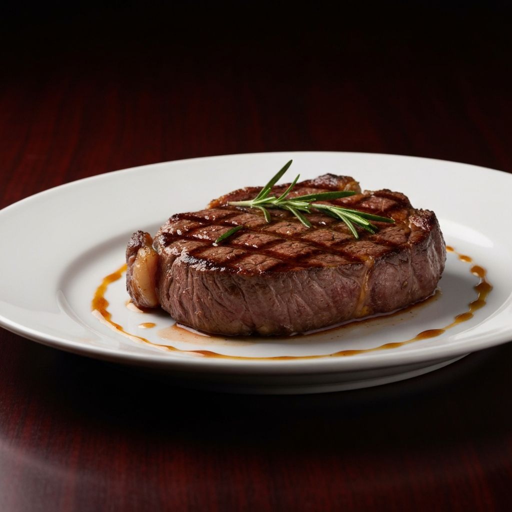 Premium steak plating